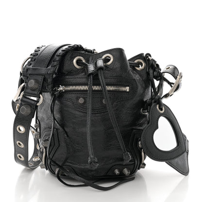 Balenciaga Agneau Arena Le Cagole Bucket Bag XS Black 3 of 11