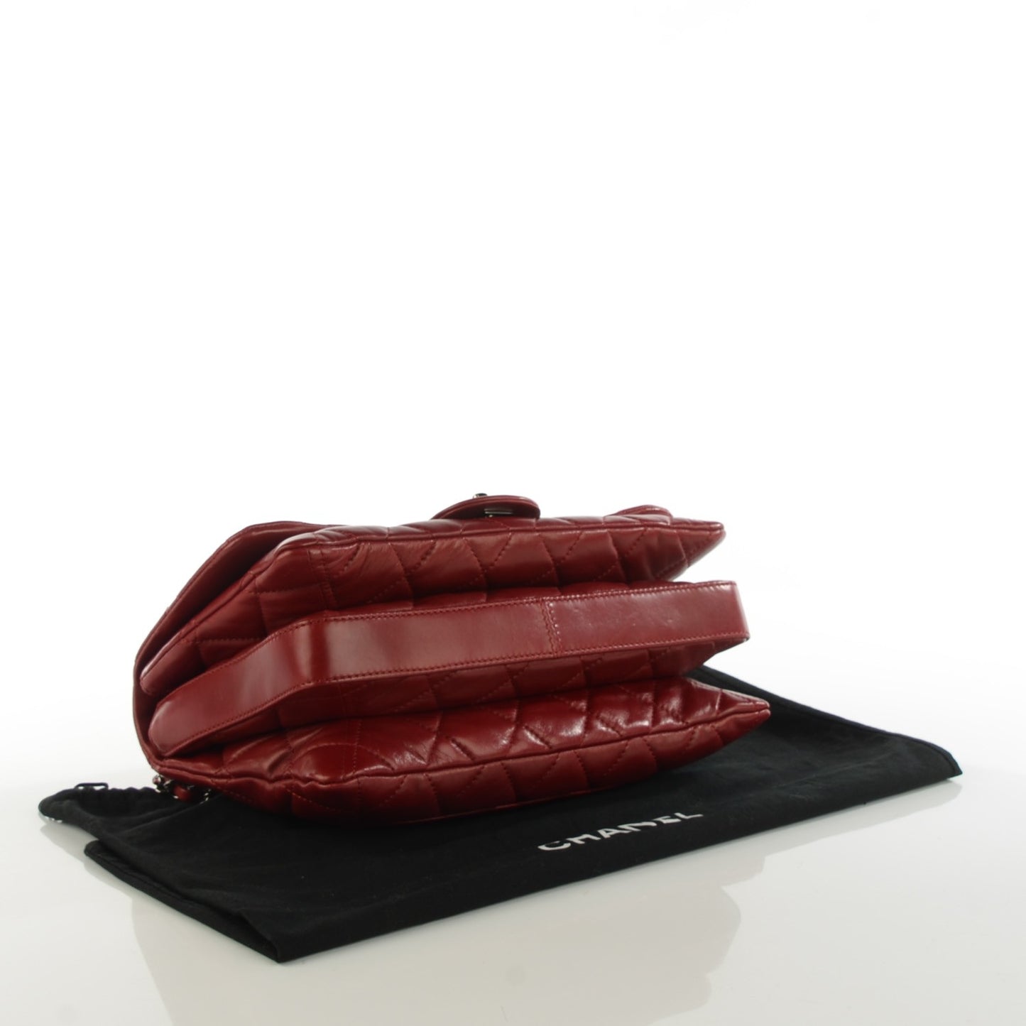 Lambskin Quilted Large 3 Flap Red