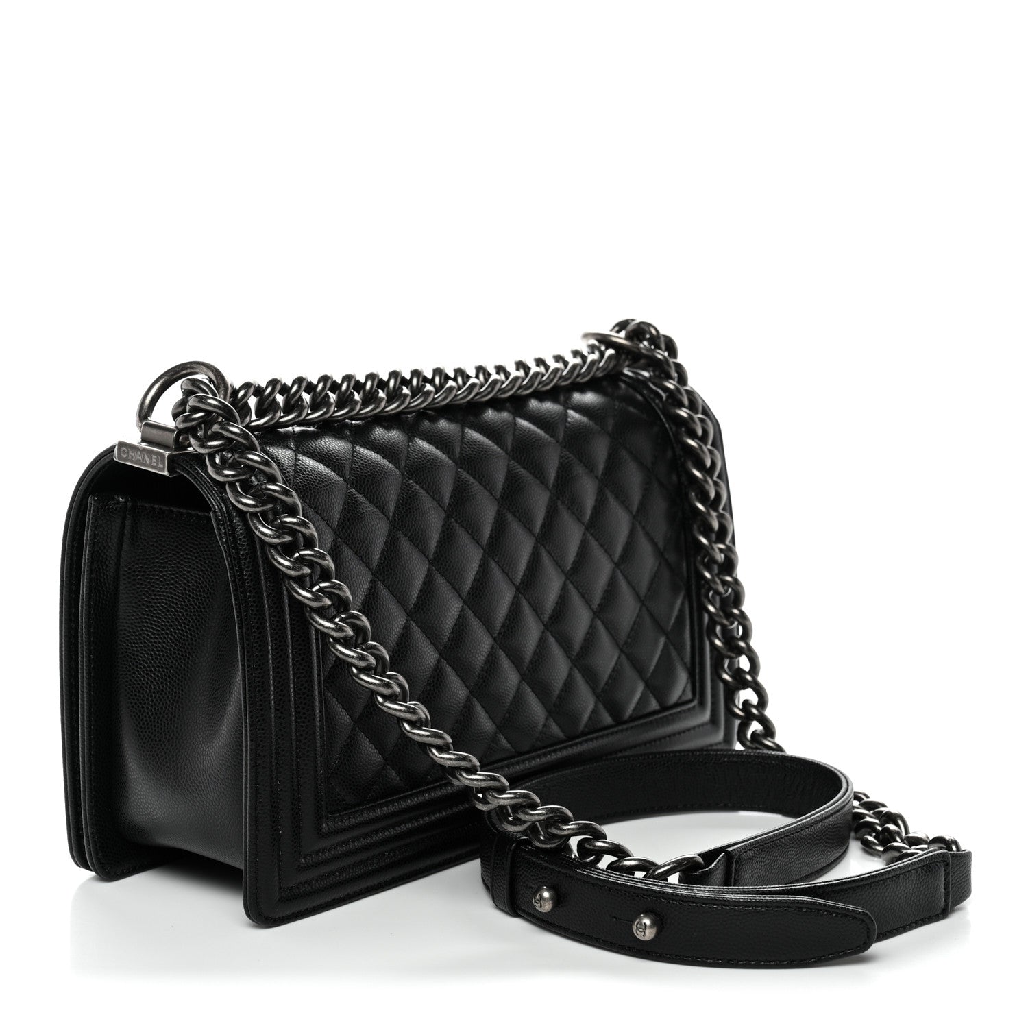 Chanel Caviar Quilted Medium Boy Flap Black 3 of 10