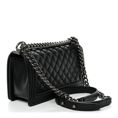 Chanel Caviar Quilted Medium Boy Flap Black 3 of 10