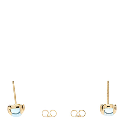 Tiffany 18K Yellow Gold Blue Topaz Paloma Picasso Sugar Stacks Earrings 3 of 5
