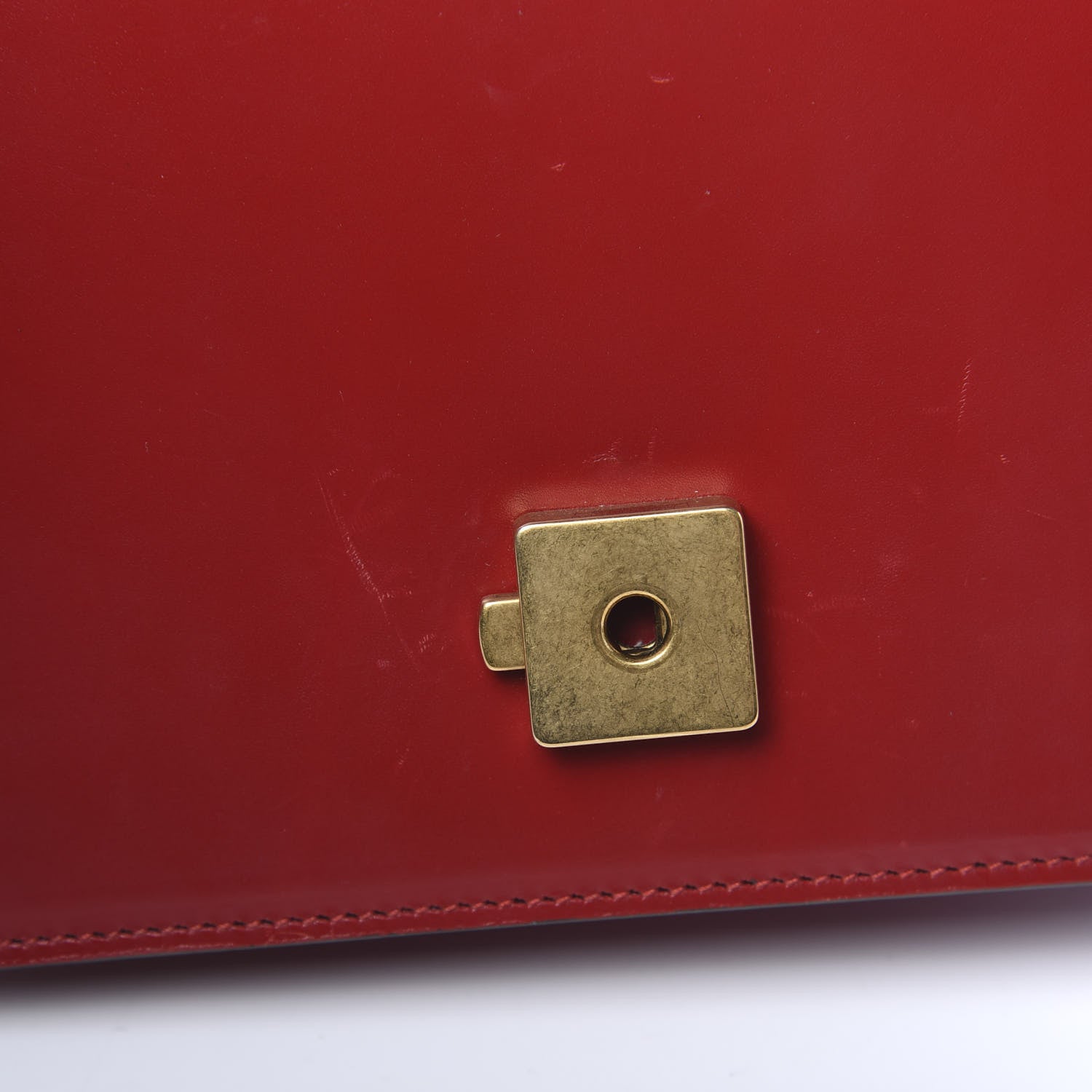 Gucci Knight Calfskin Small GG Marmont Chain Handle Bag Hibiscus Red 11 of 12