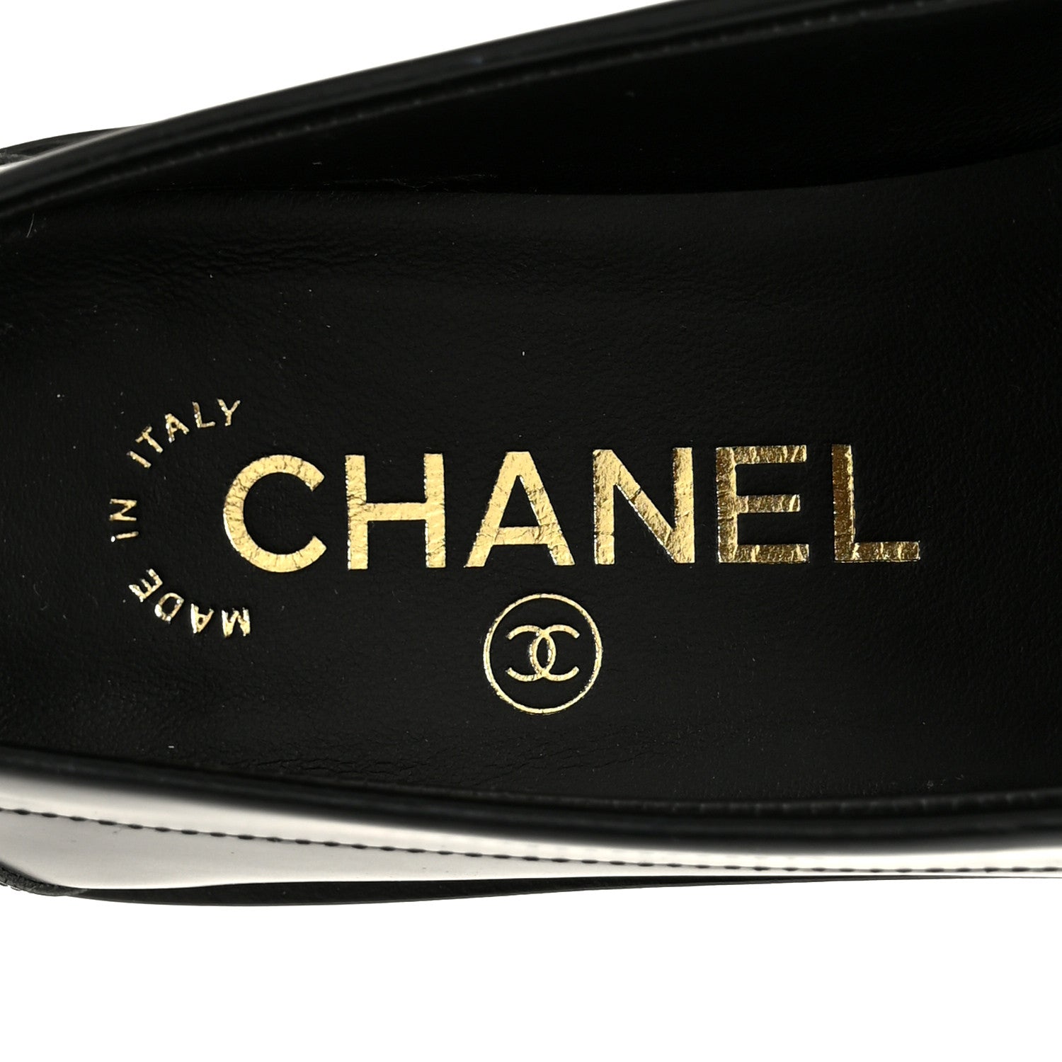 Chanel Calfskin Crystal CC Mocassin Loafers 36 Black 7 of 10