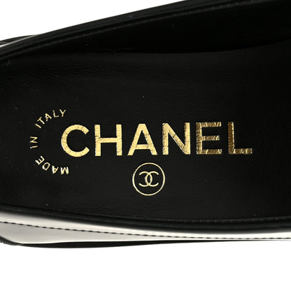 Chanel Calfskin Crystal CC Mocassin Loafers 36 Black 7 of 10