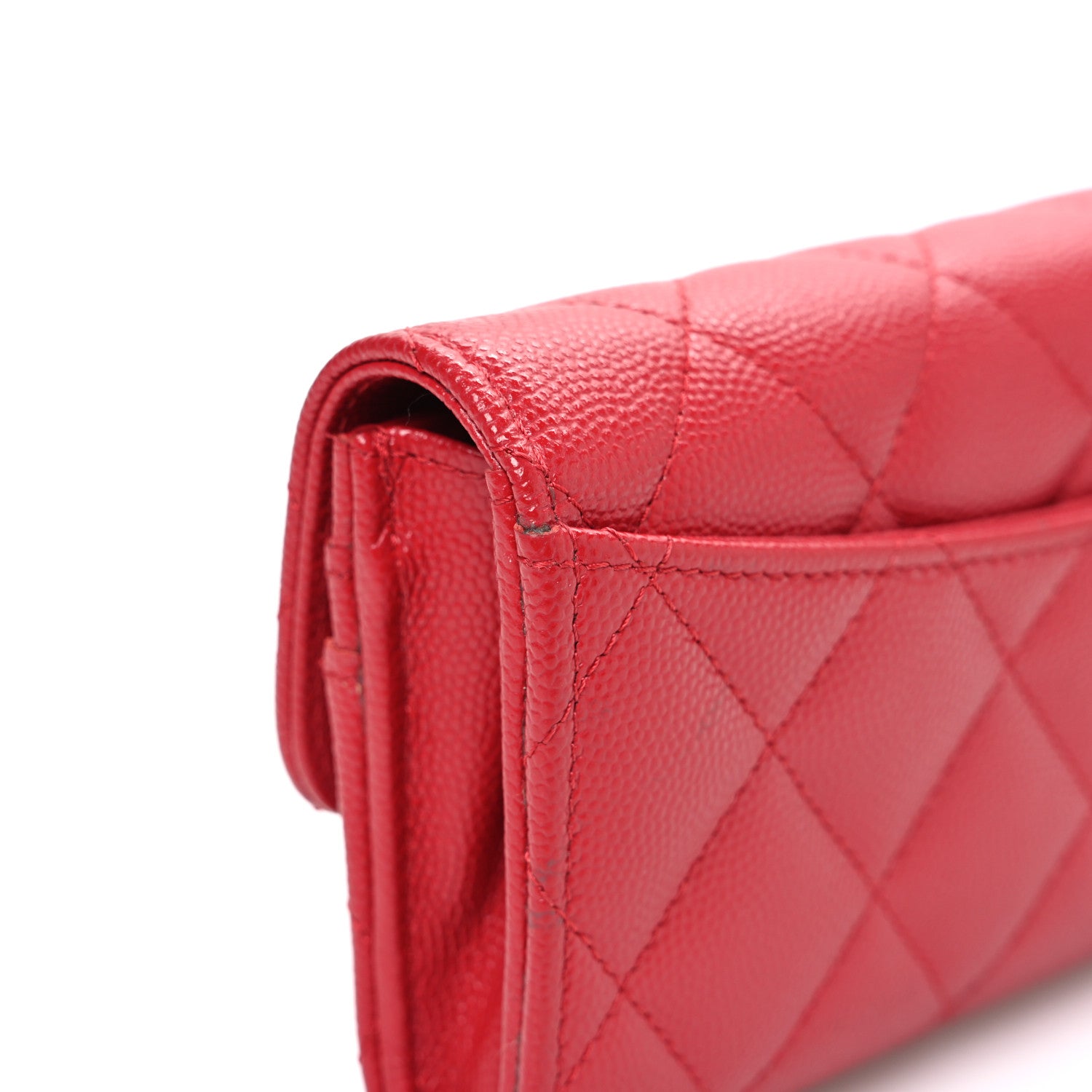 Chanel Caviar Quilted Medium Flap Wallet Red 9 of 9