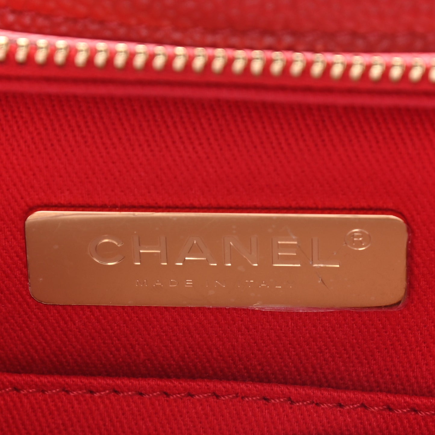 Caviar Quilted Small Camera Case Red