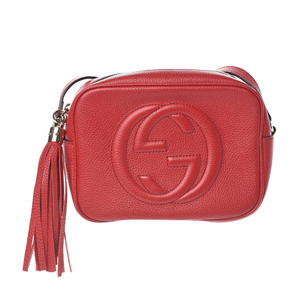 Gucci Pebbled Calfskin Small Soho Disco Bag Tabasco Red 1 of 9