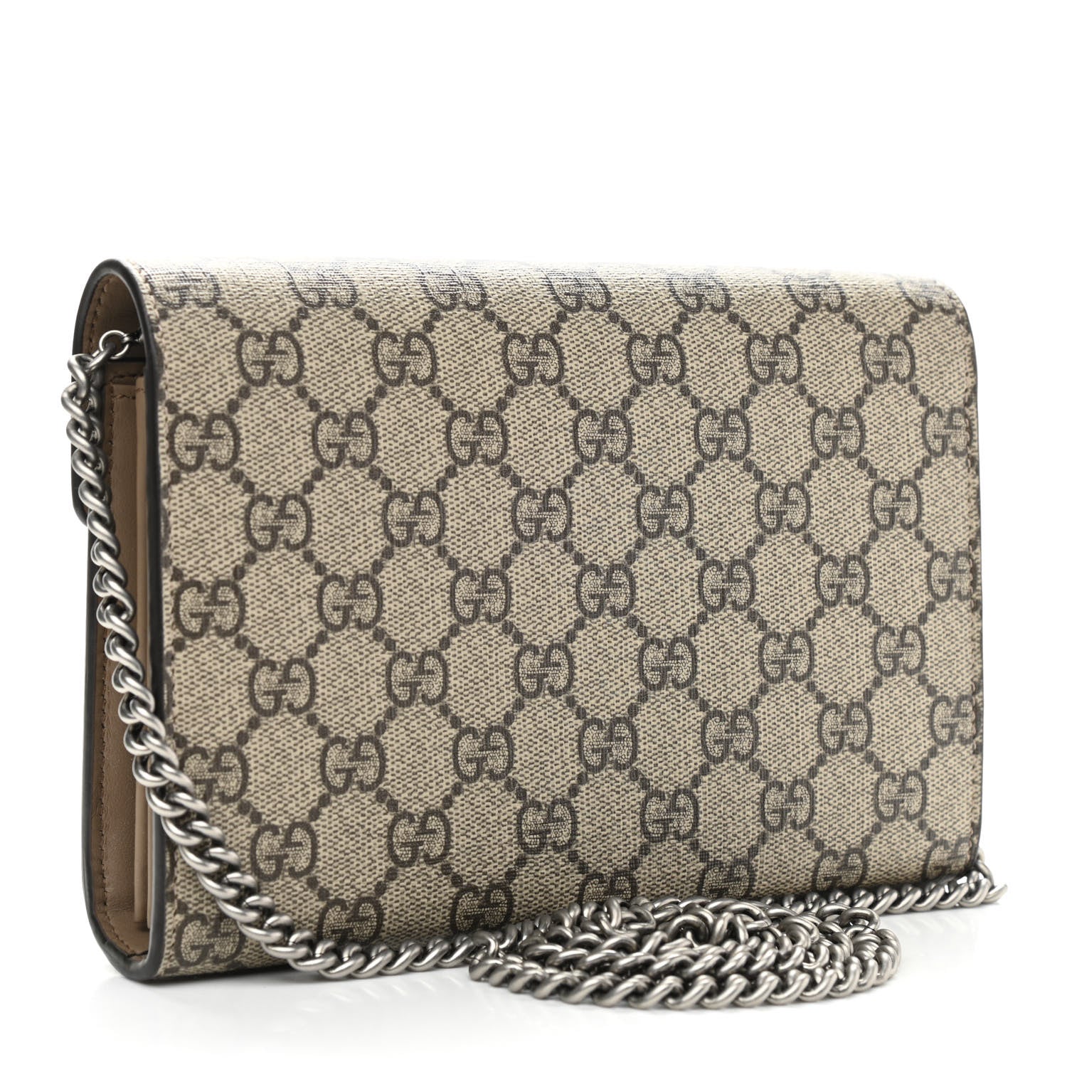 Gucci GG Supreme Monogram Mini Dionysus Chain Wallet Beige Taupe 3 of 11