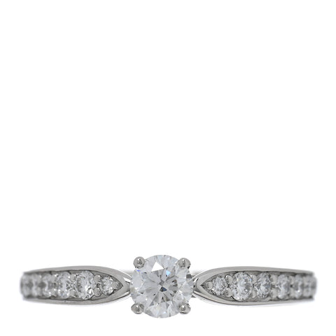 Platinum Diamond .21ct Round Brilliant Harmony Engagement Ring 48 4.5