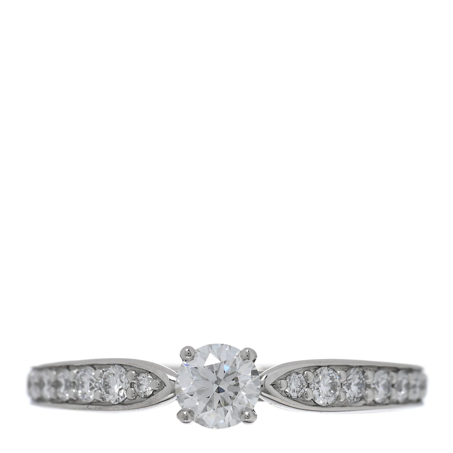 Platinum Diamond .21ct Round Brilliant Harmony Engagement Ring 48 4.5