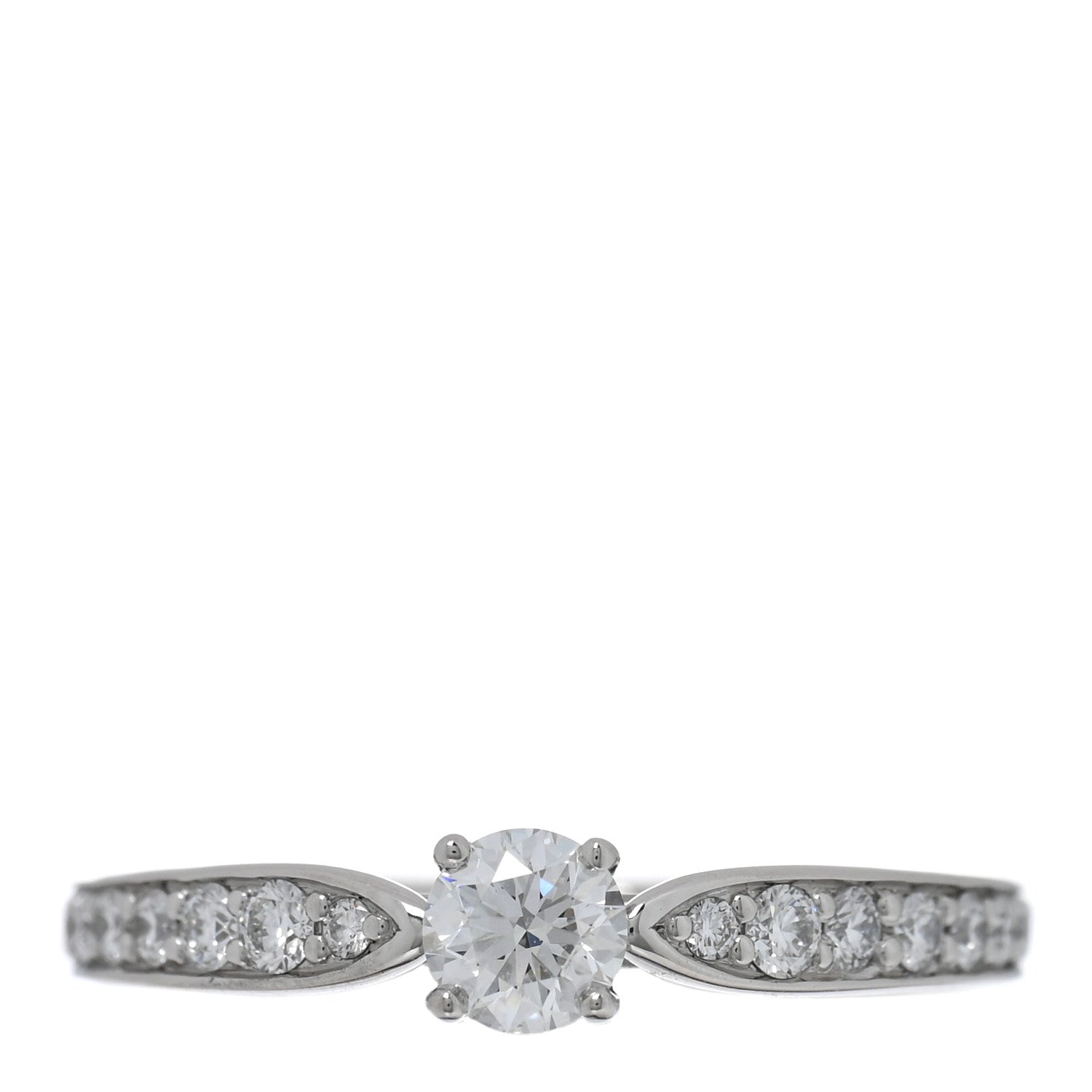 Tiffany Platinum Diamond .21ct Round Brilliant Harmony Engagement Ring 48 4.5 1 of 4