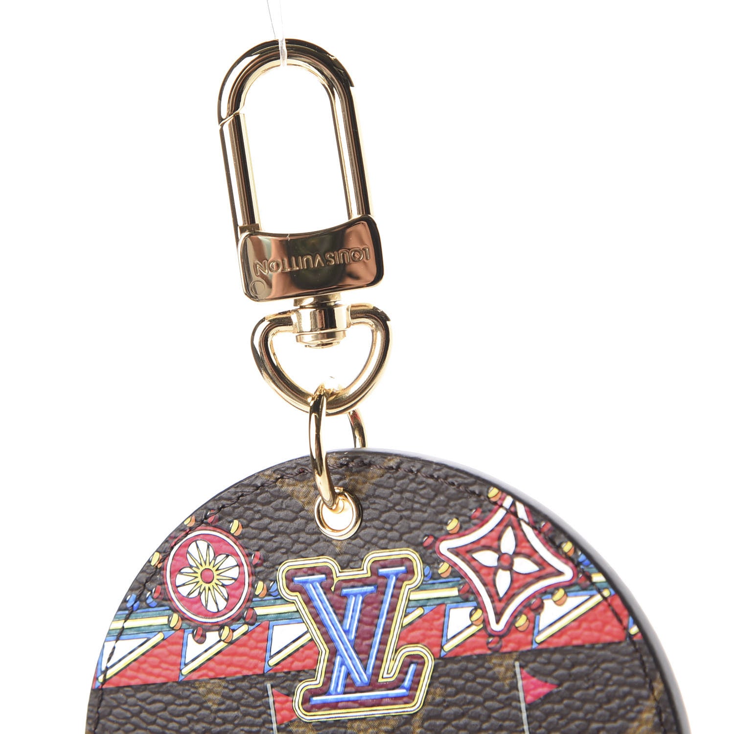Louis Vuitton Monogram 2020 Christmas Animation Bumper Cars Bag Charm Key Ring Coquelicot 4 of 6