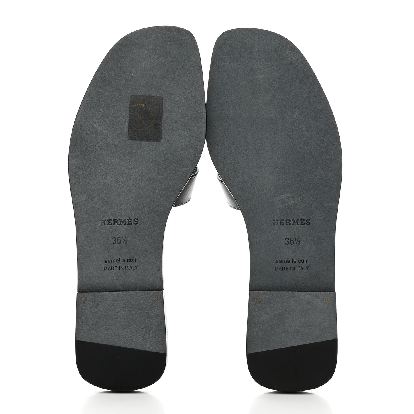Box Calfskin Oran Sandals 36.5 Black