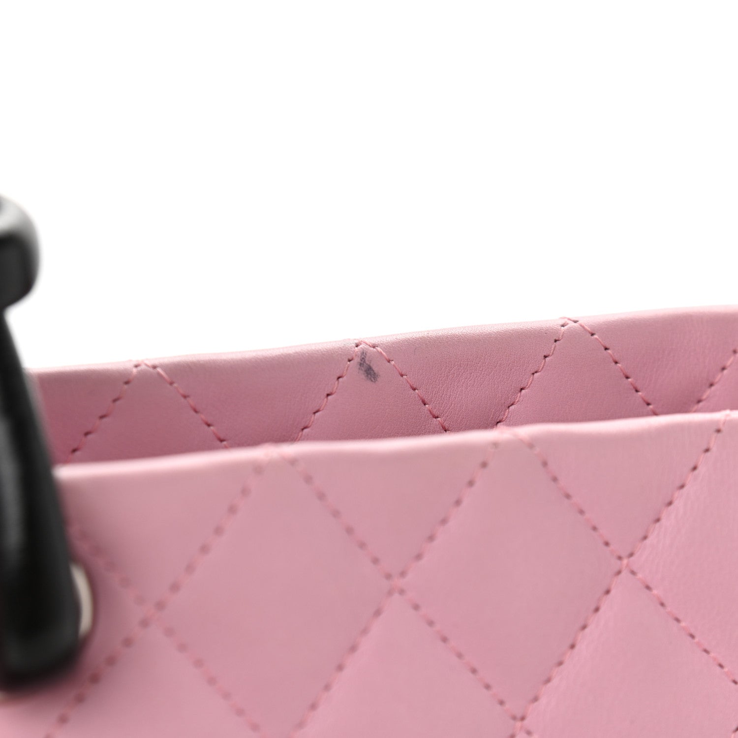 Chanel Calfskin Quilted Large Cambon Tote Pink Black 11 of 12