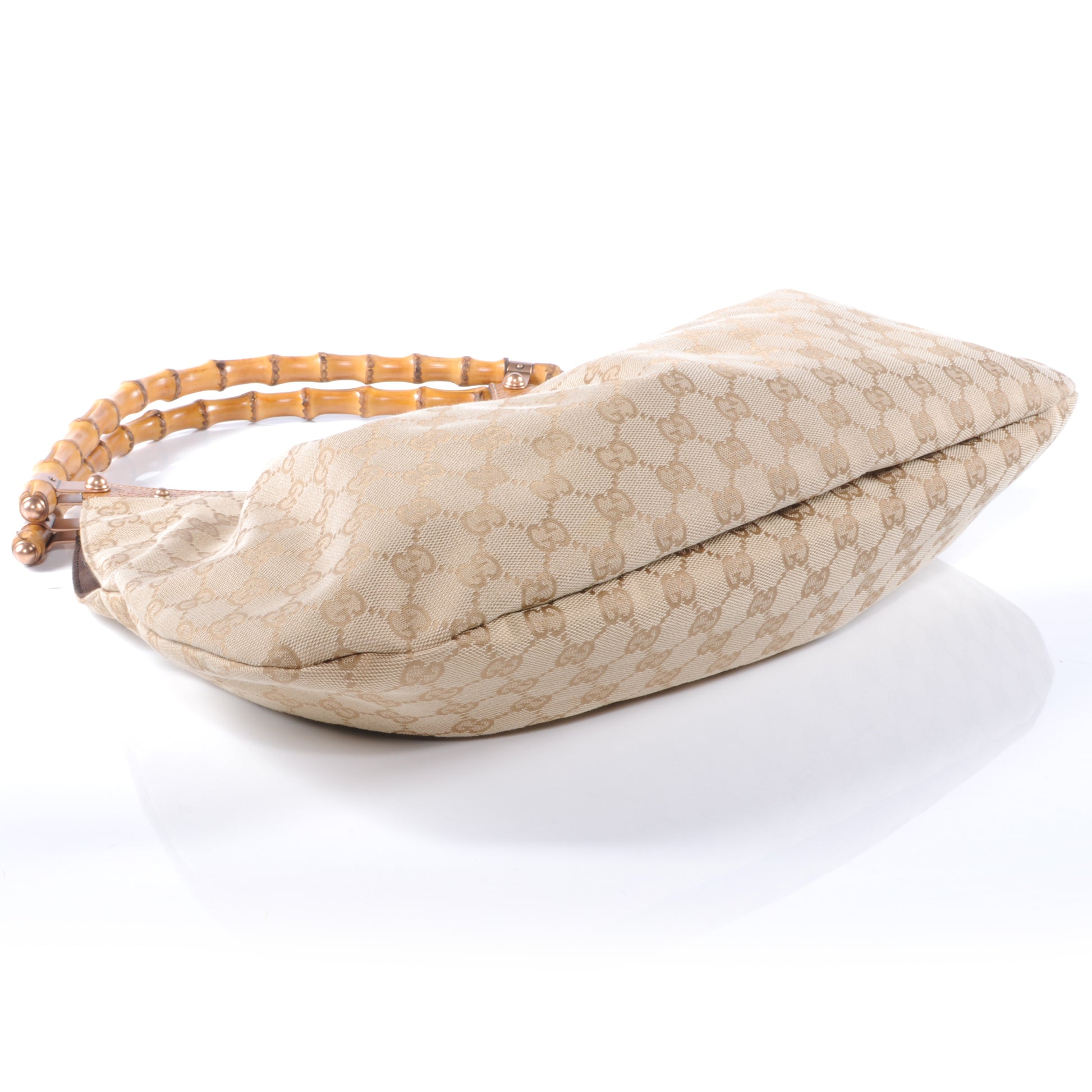 Gucci Monogram Bamboo Handle Bag 4 of 7