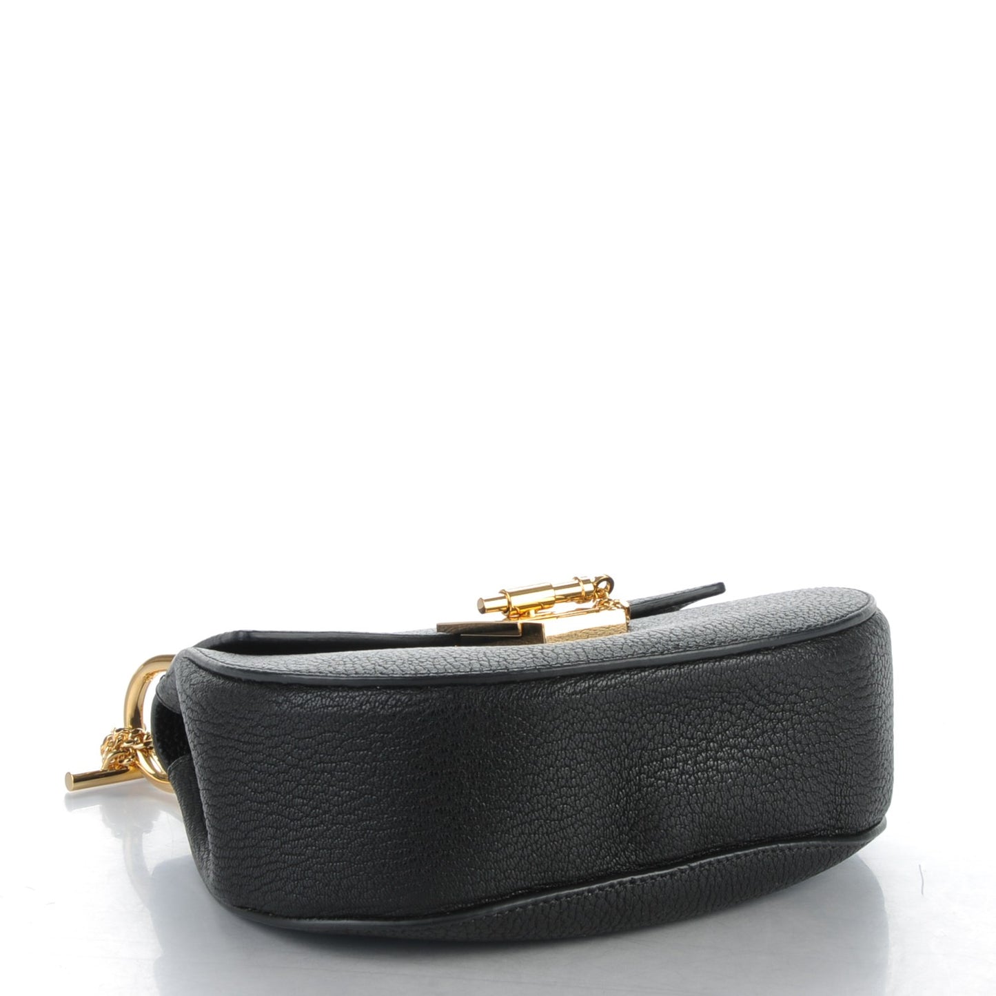 Grained Lambskin Mini Drew Shoulder Bag Black