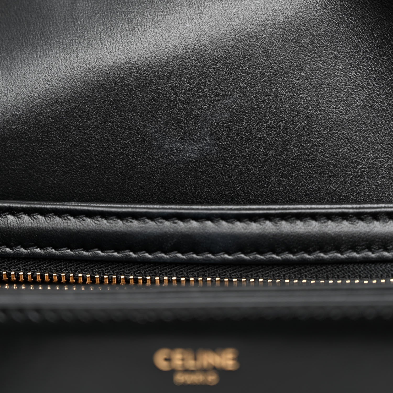 Celine Shiny Calfskin Teen Triomphe Black 10 of 10