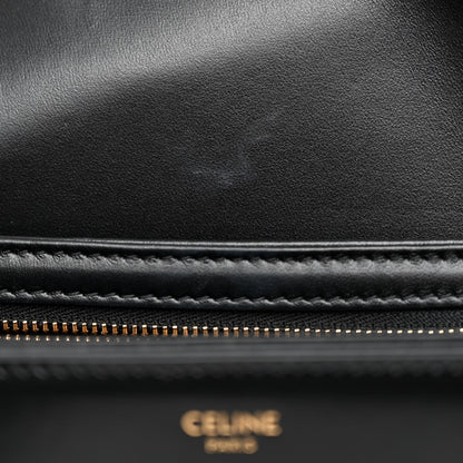 Celine Shiny Calfskin Teen Triomphe Black 10 of 10