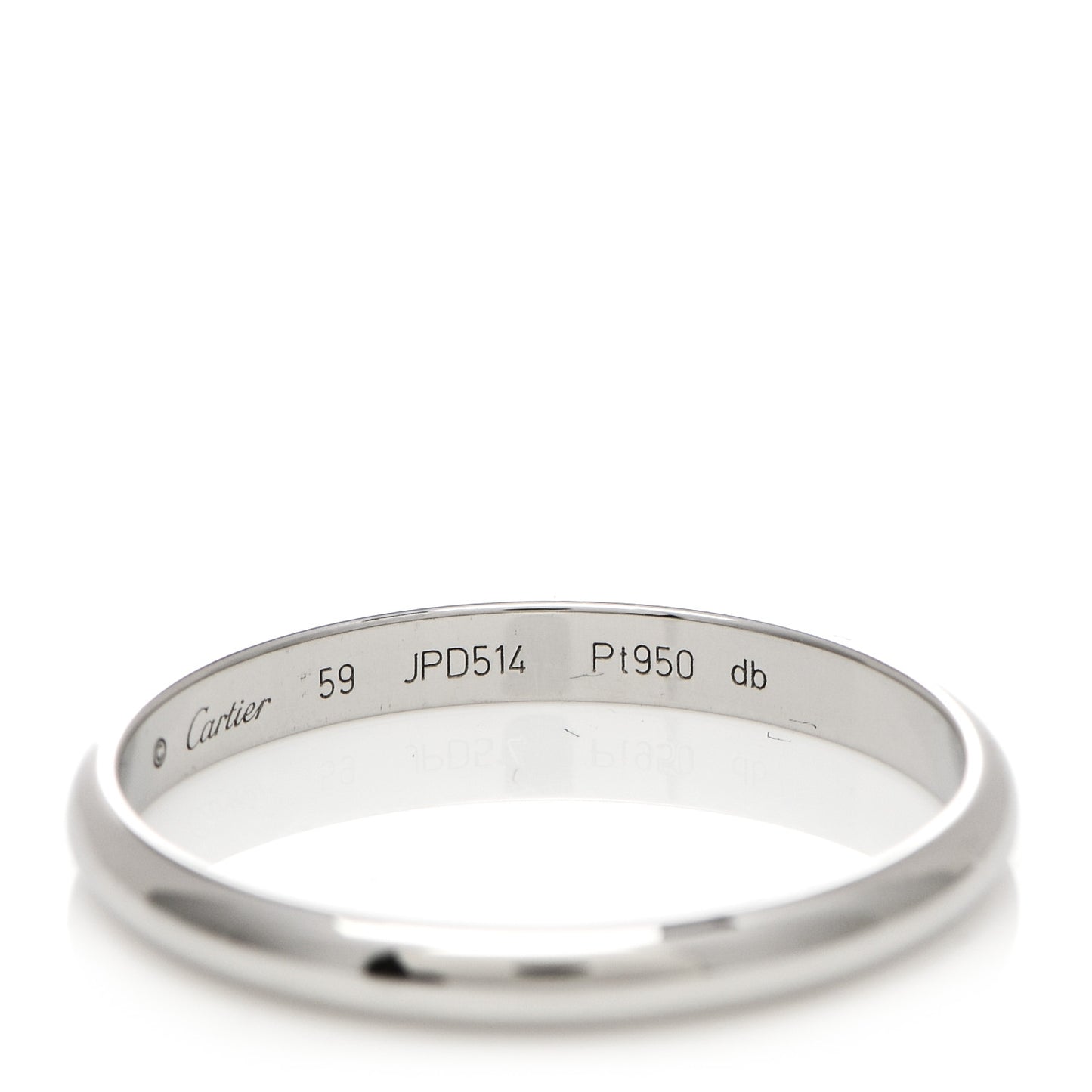 Platinum 2mm 1895 Wedding Band Ring 59 8.75