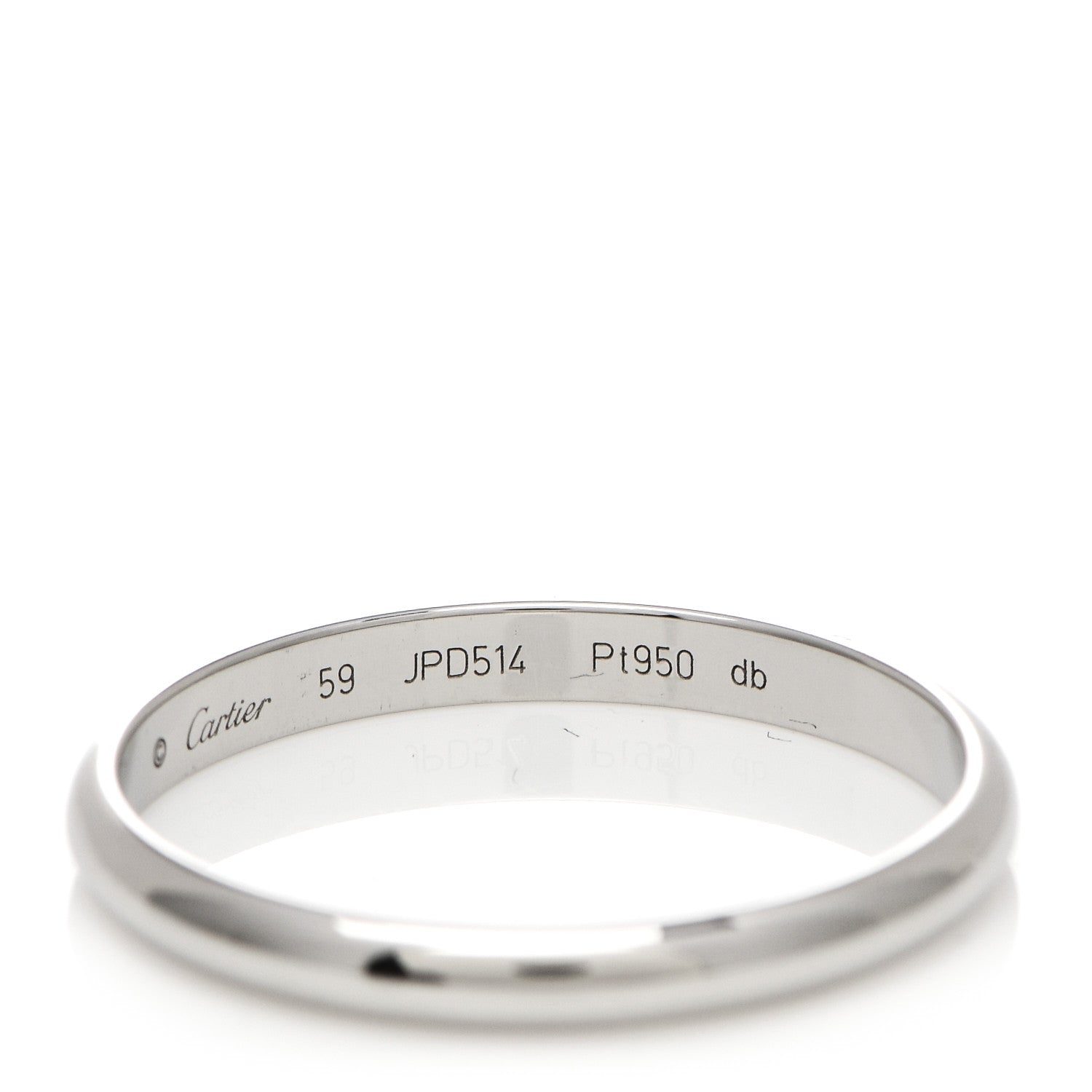 Cartier Platinum 2mm 1895 Wedding Band Ring 59 8.75 5 of 5