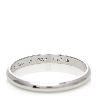 Cartier Platinum 2mm 1895 Wedding Band Ring 59 8.75 5 of 5