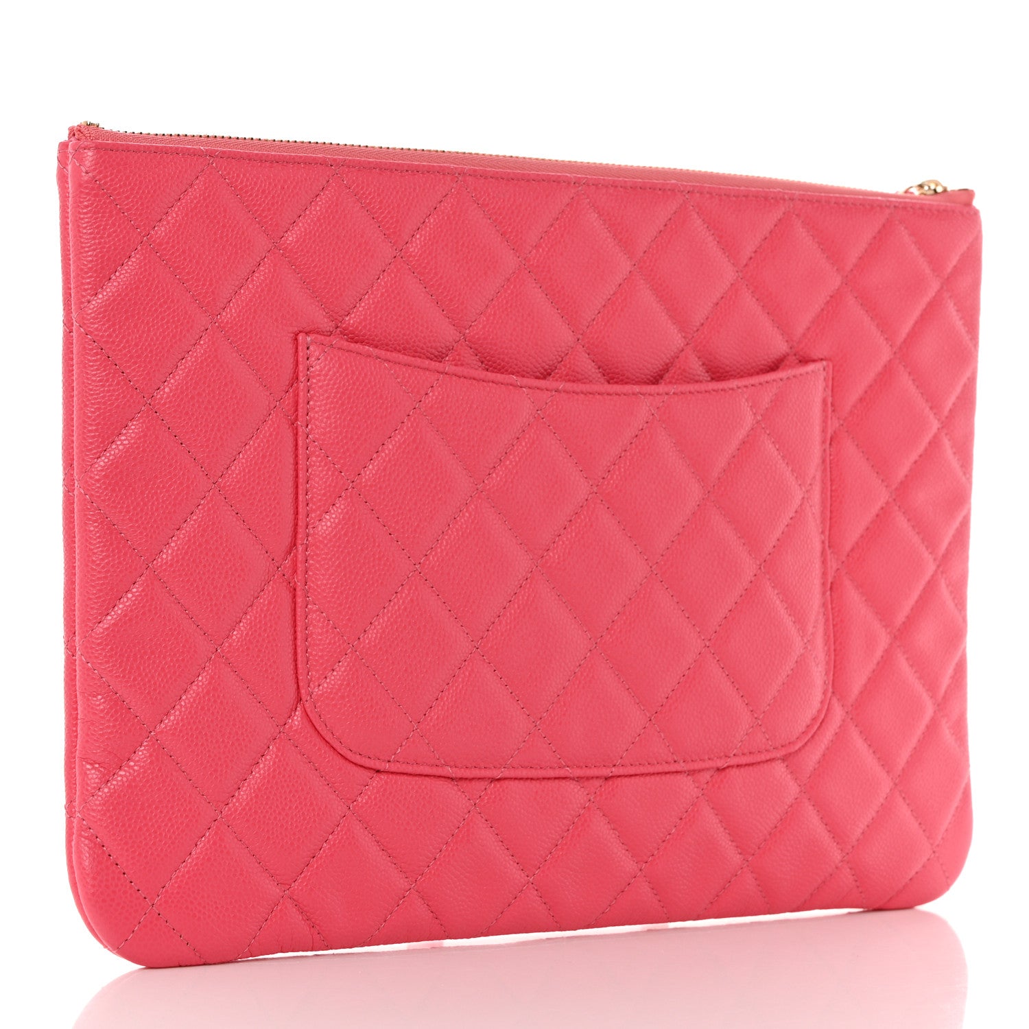 Chanel Caviar Quilted Medium Cosmetic Case Pink 3 of 8