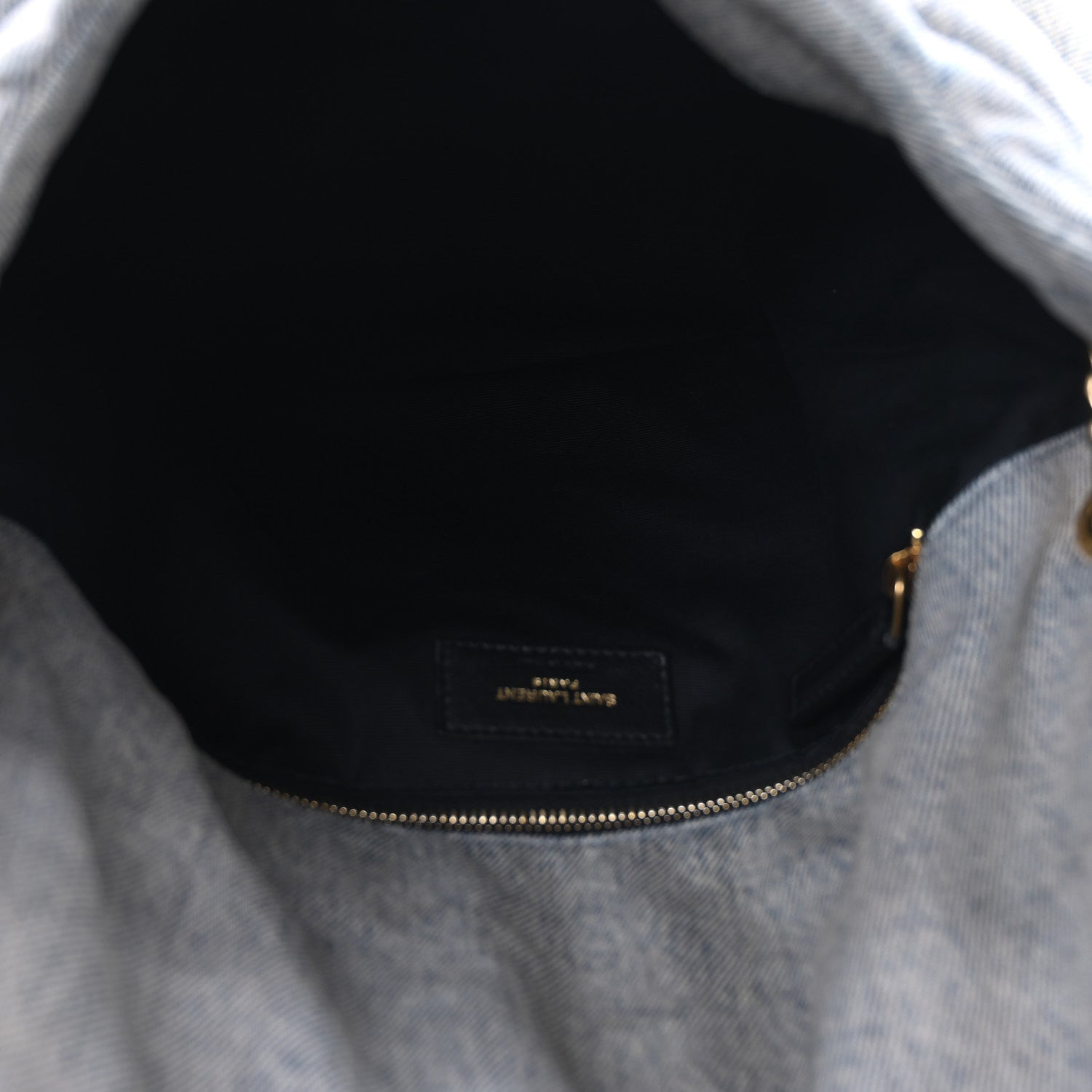 Saint Laurent Denim Quilted Medium Loulou Puffer Monogram Chain Satchel Azur 5 of 9