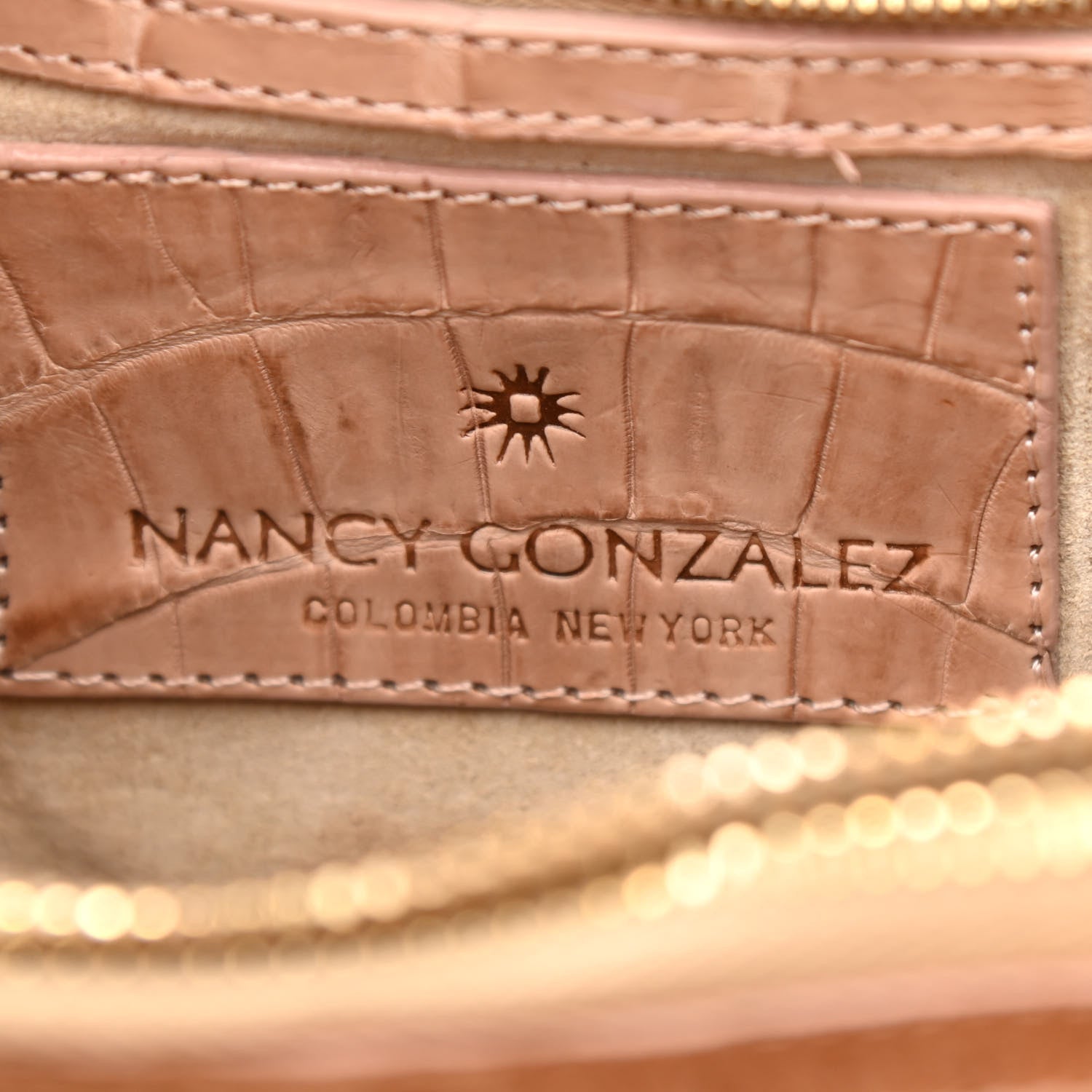 Nancy Gonzalez Crocodile Double Handle Satchel Beige 6 of 9