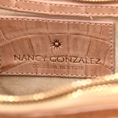 Nancy Gonzalez Crocodile Double Handle Satchel Beige 6 of 9