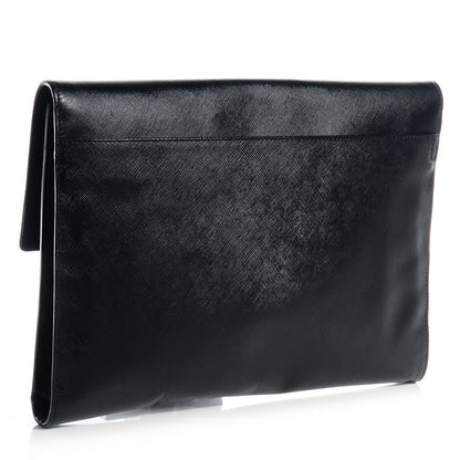 Prada Saffiano Attache Portfolio Case Black 3 of 8