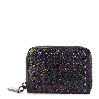 Christian Louboutin Metallic Panettone Patent Spikes Coin Purse Black Multicolor Metal 1 of 8