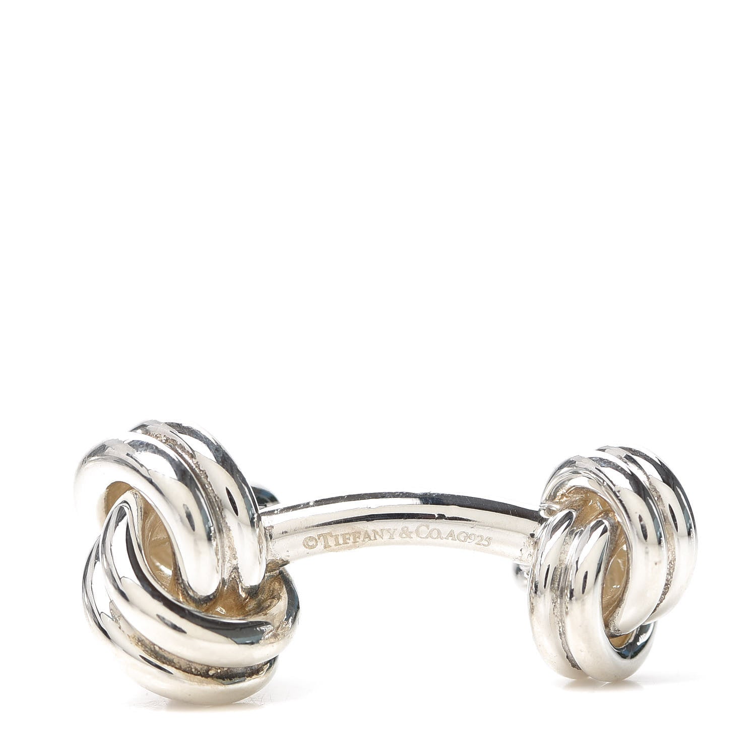 Tiffany Sterling Silver Double Knot Cufflinks 3 of 3
