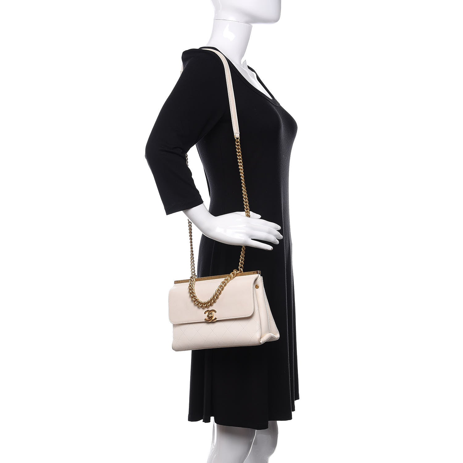 Chanel Lambskin Quilted Small Coco Lux Flap White 2 of 10