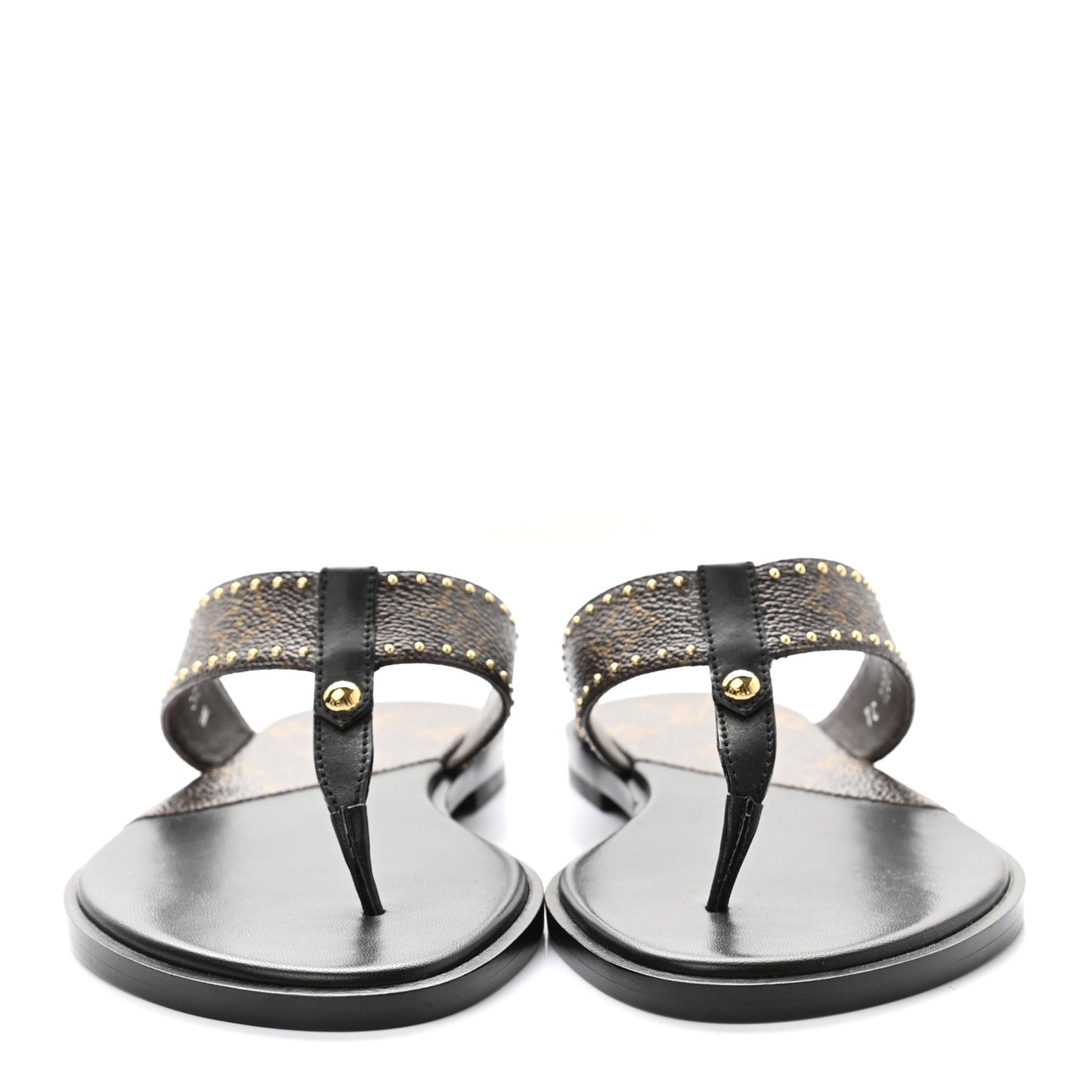 Monogram Sunny Flat Thong Sandals 35 Black