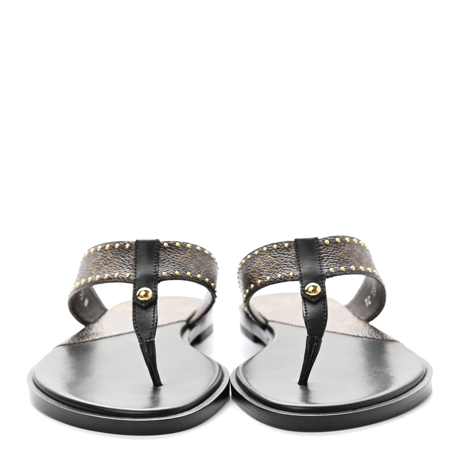 Louis Vuitton Monogram Sunny Flat Thong Sandals 35 Black 2 of 9