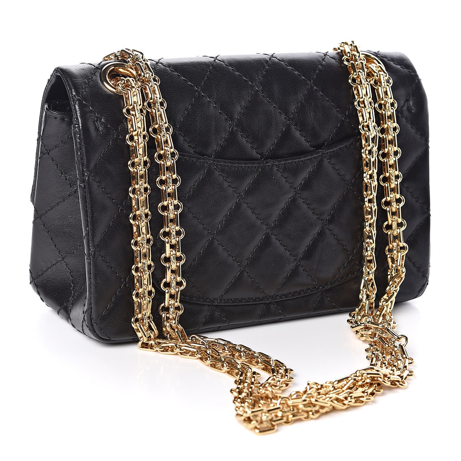 Chanel Aged Calfskin Quilted 2.55 Reissue Mini Flap Black 3 of 12