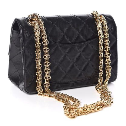 Chanel Aged Calfskin Quilted 2.55 Reissue Mini Flap Black 3 of 12