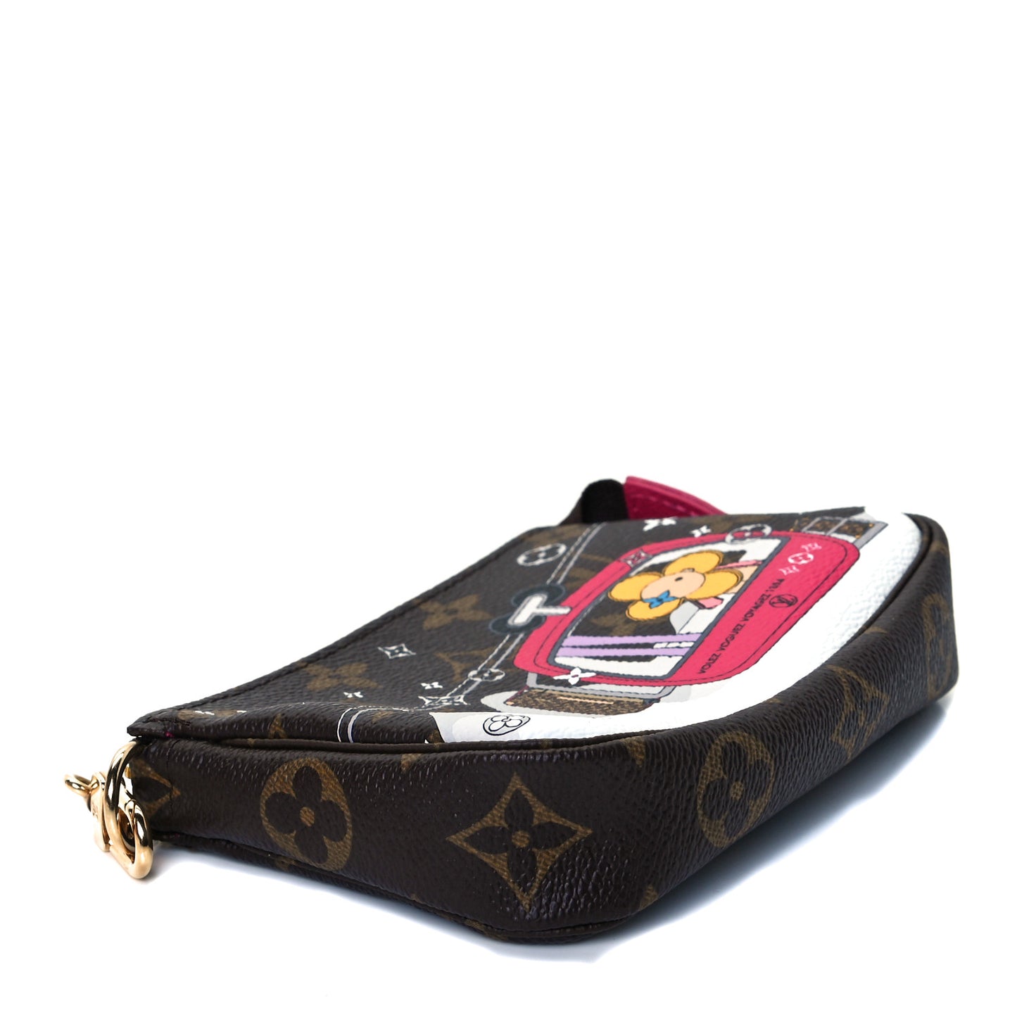 Monogram 2019 Christmas Animation Mini Courchevel Pochette Accessories Fuchsia