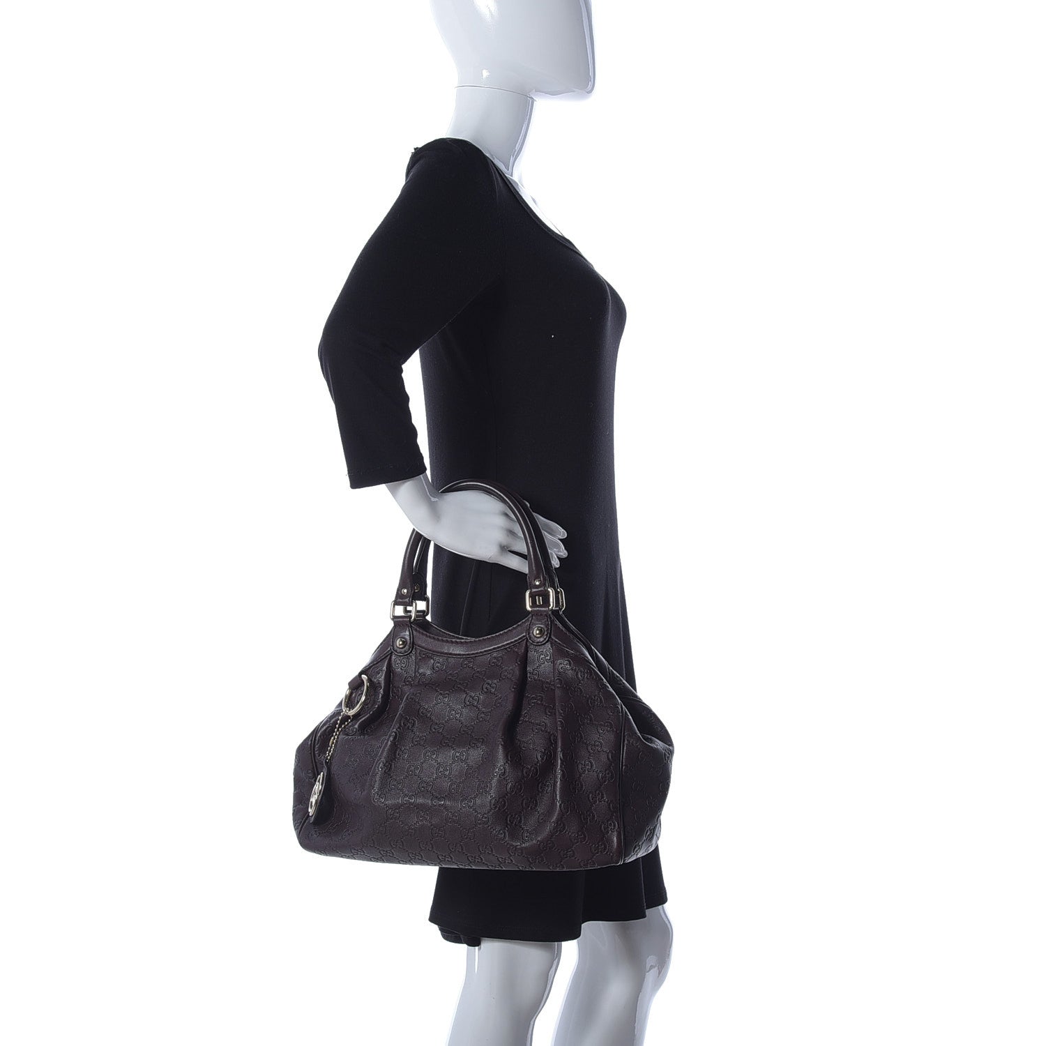 Gucci Guccissima Medium Sukey Tote Chocolate 2 of 9