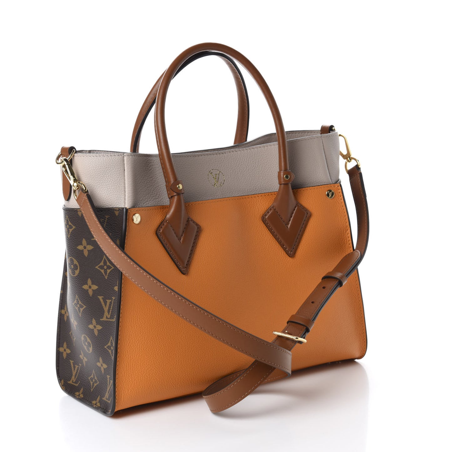 Calfskin Monogram On My Side Summer Gold