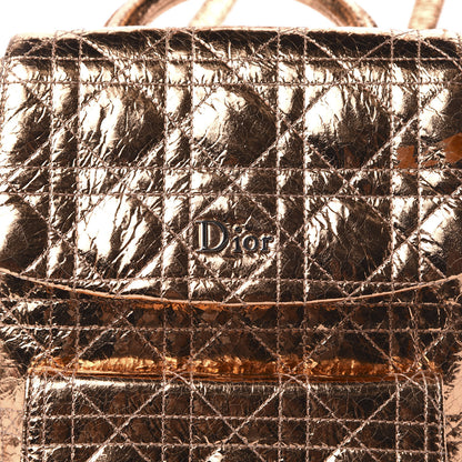 Christian Dior Ceramic Effect Deerskin Cannage Small Stardust Backpack Gold 8 of 8