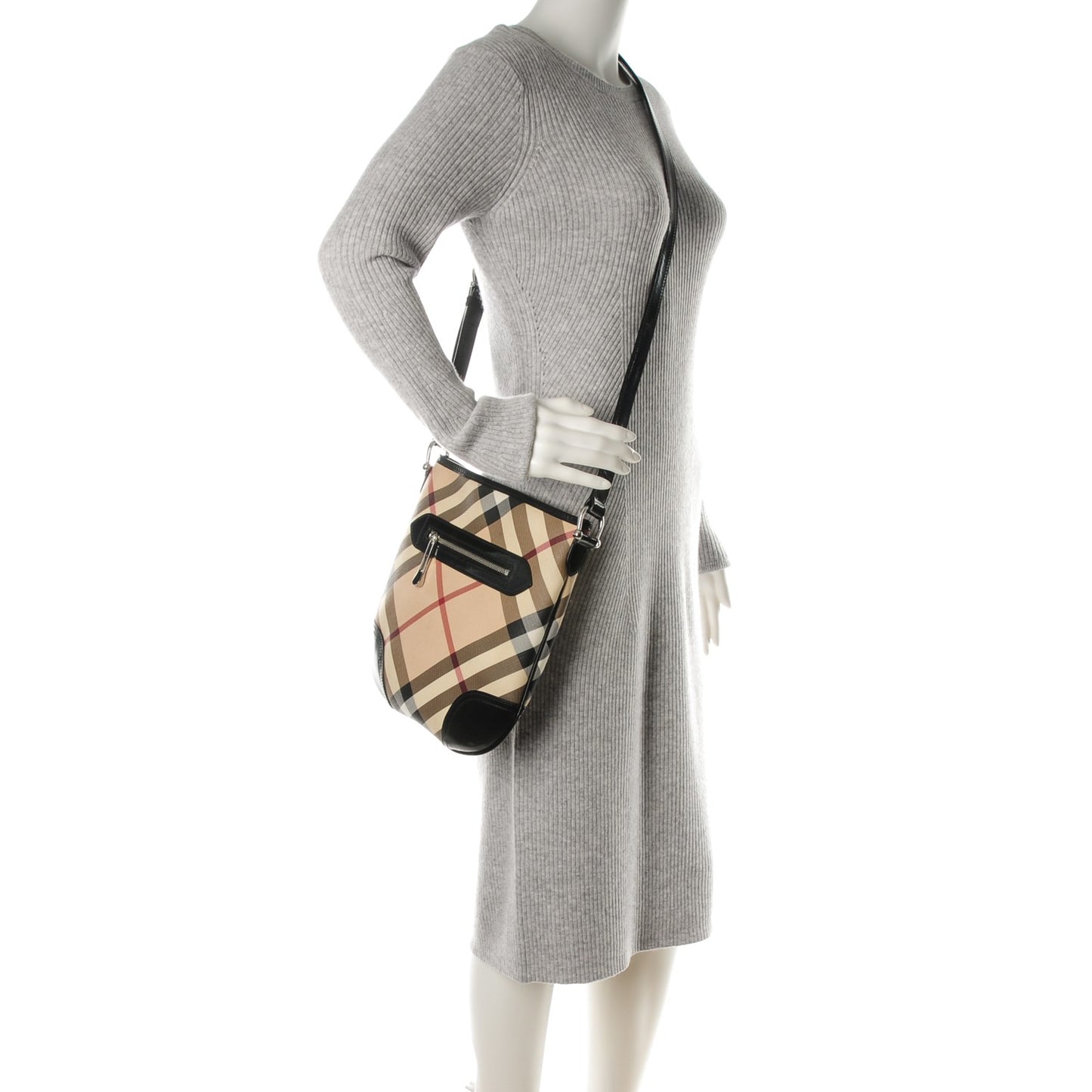 Supernova Check Small Dryden Crossbody Bag Black