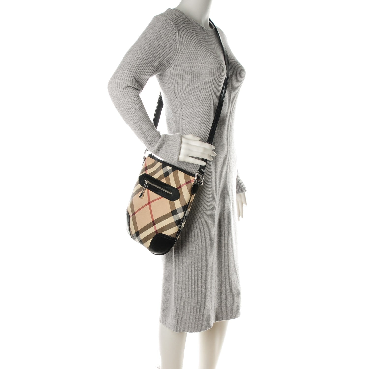 Burberry Supernova Check Small Dryden Crossbody Bag Black 2 of 8