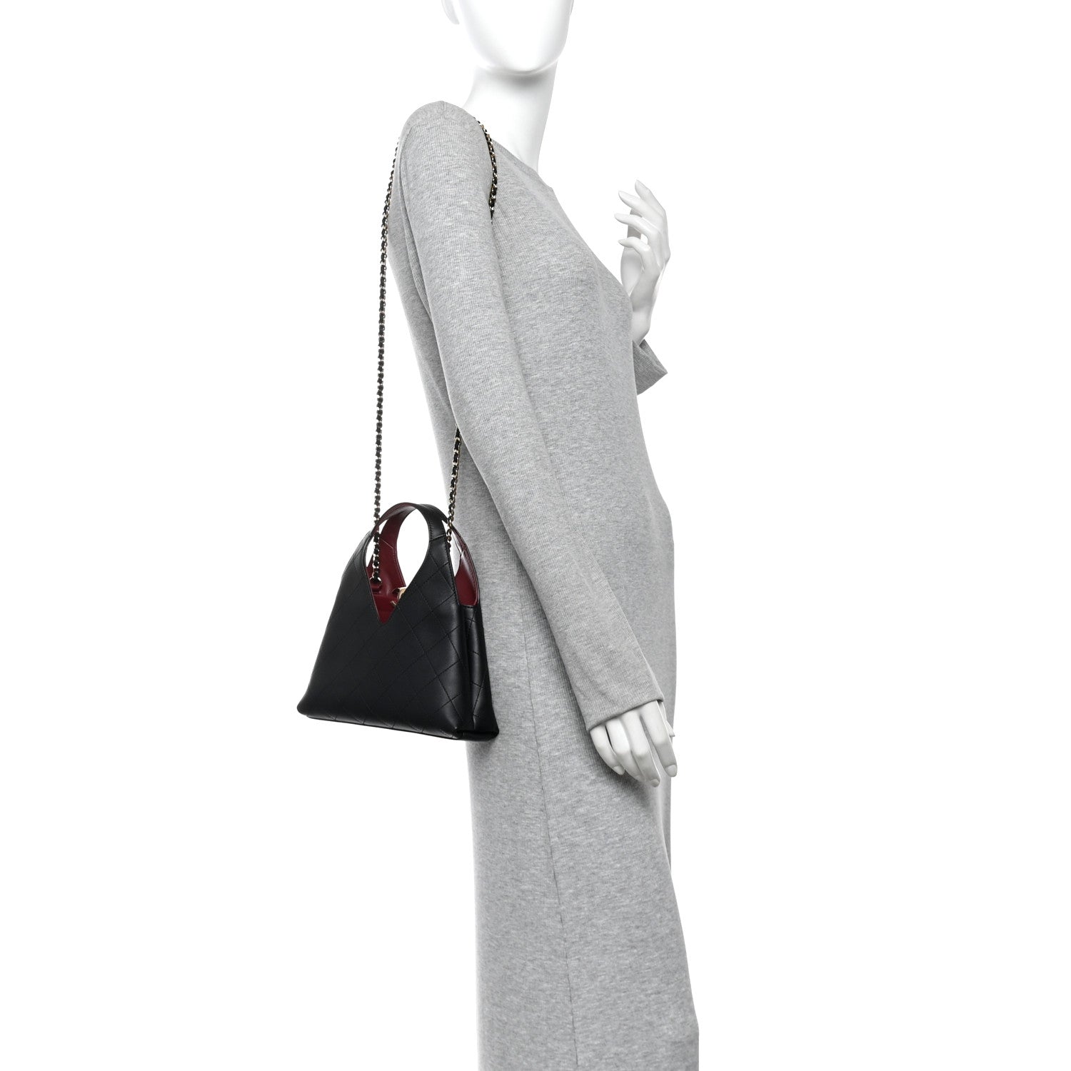 Chanel Calfskin Chic Lady Small Shopping Tote Black 2 of 10