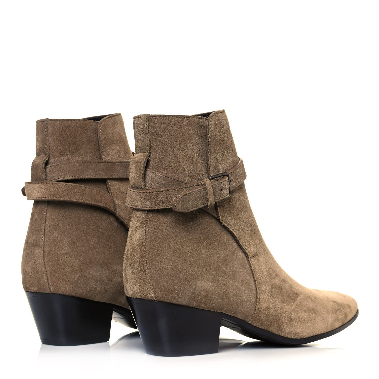 Saint Laurent Suede Otterproof West 40 Ankle Boots 38.5 New Sigaro 4 of 9