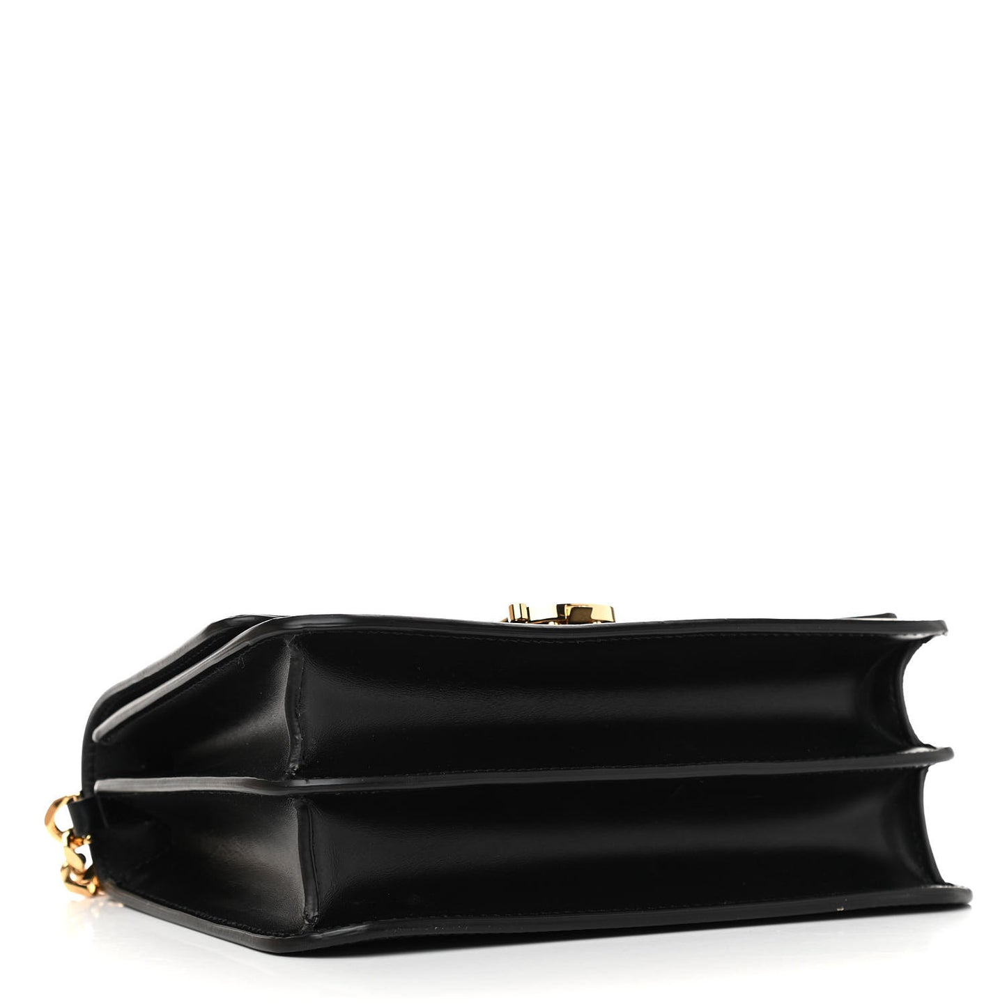 Smooth Calfskin Small TB Flap Bag Black