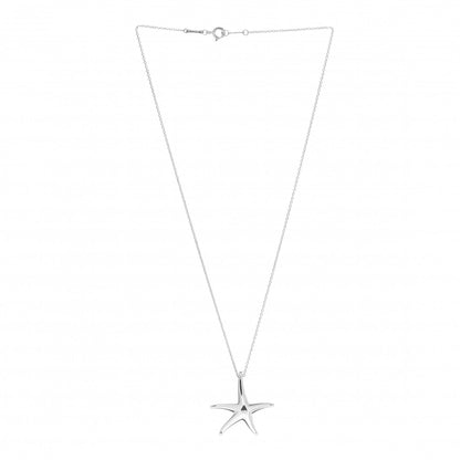 Tiffany Sterling Silver 28mm Elsa Peretti Starfish Pendant Necklace 2 of 4