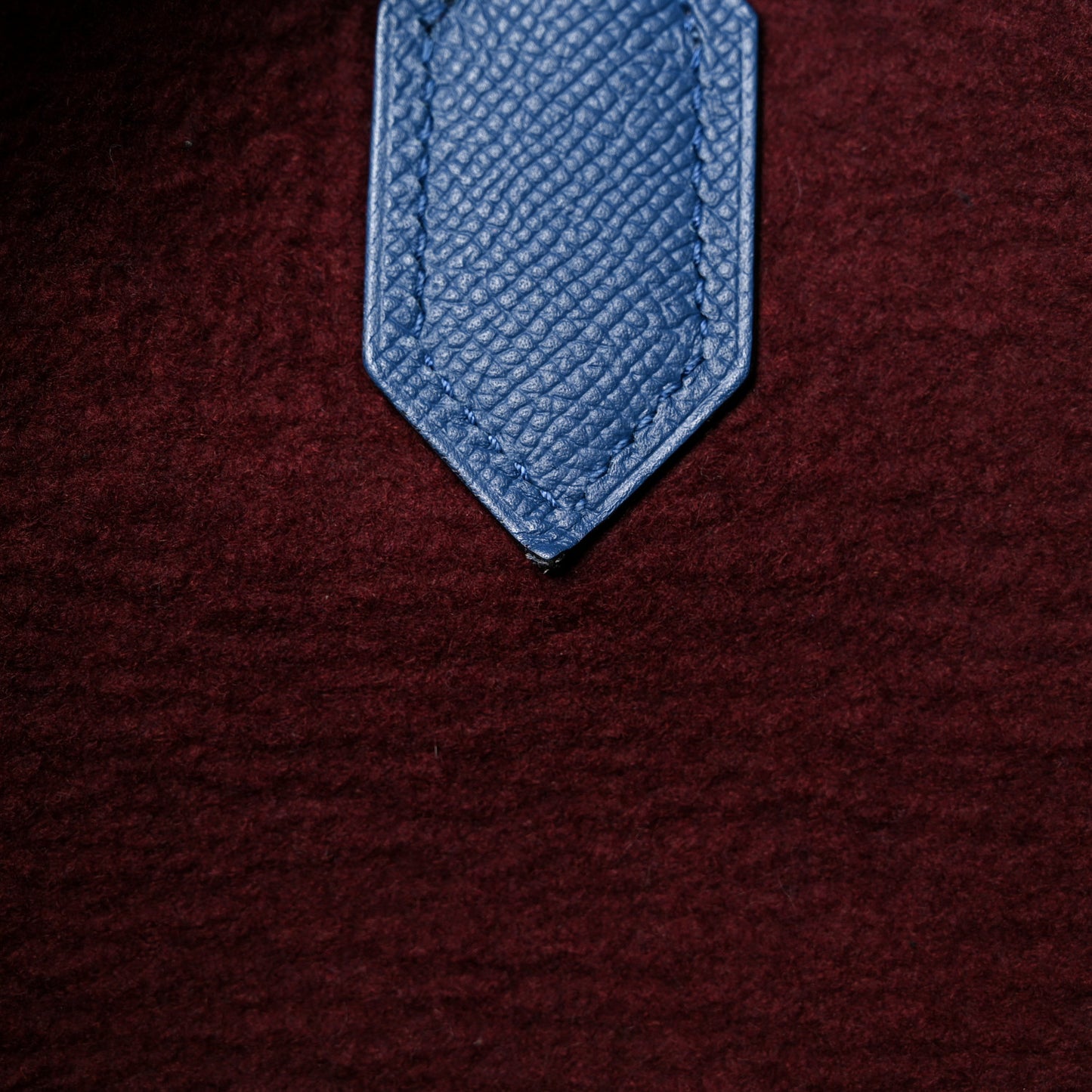 Felt Epsom Maxibox Cabas 30 Bordeaux Bleu Agate