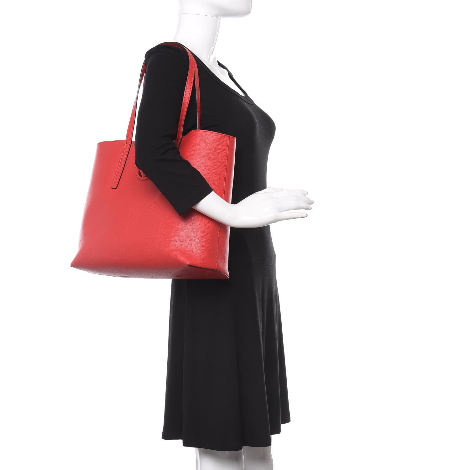 Fendi Vitello Vienna Enamel F is Fendi Shopping Tote Fiamma Taupe 2 of 9