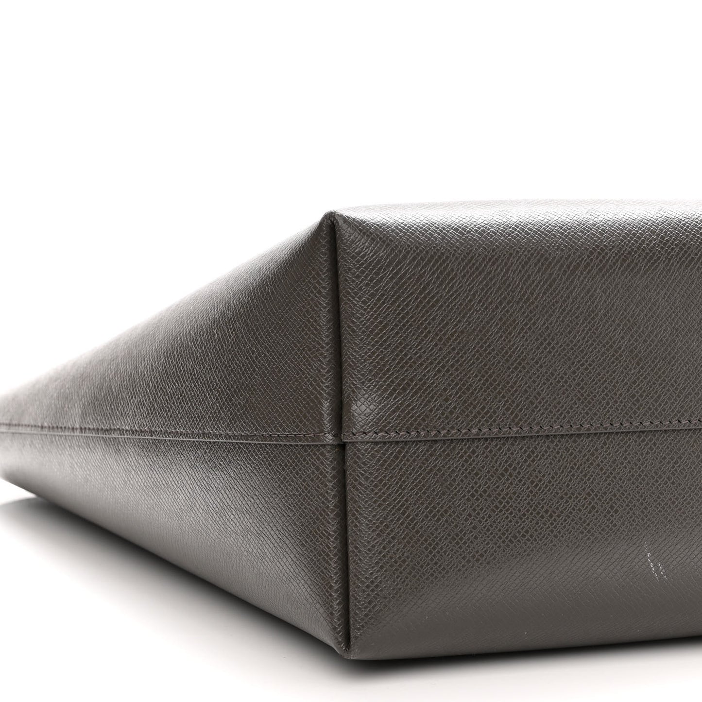 Grained Calfskin Large Shopping Tote Warm Taupe Black